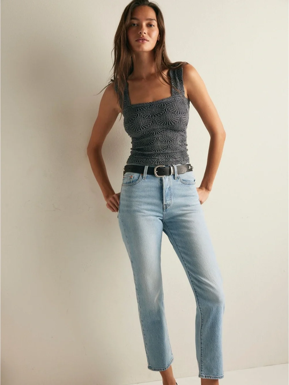 Free People Love Letter Cami Black Medium Large new